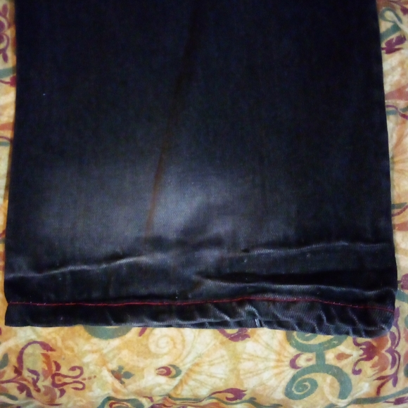 ATTITUDE Premium Embroidered Designer Demin Jeans Pants Men's 38/34 Black - Picture 10 of 12